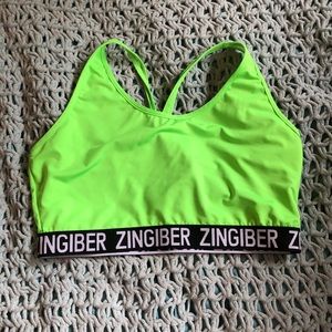 NEON GREEN SPORTS BRA